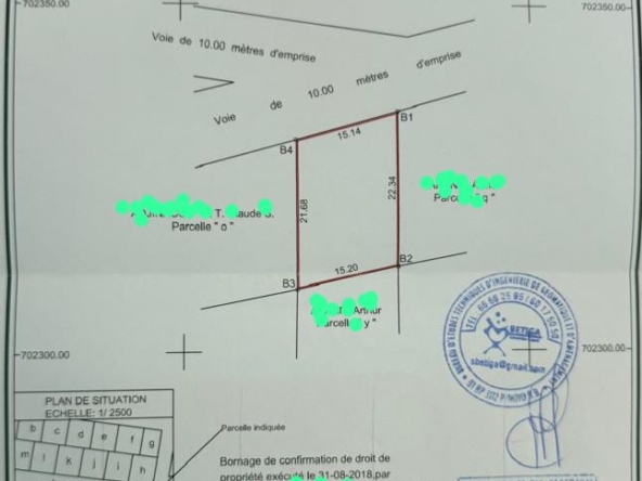 Parcelle à vendre à Cotonou Fidjrossè
