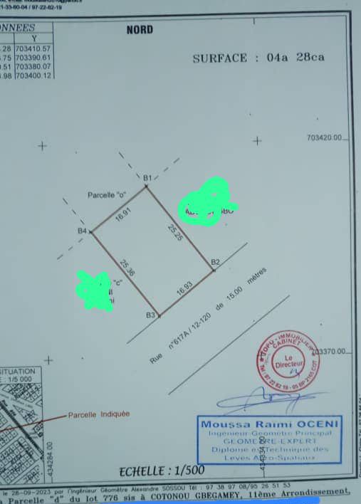 Parcelle à vendre à Cotonou Gbégamey