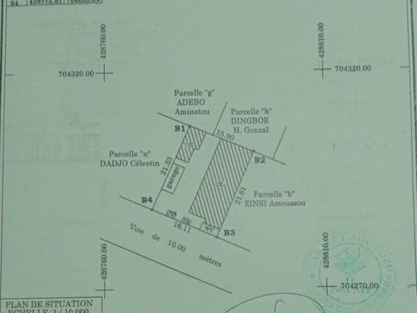 Parcelle à vendre à Cotonou Agla Hlazounto