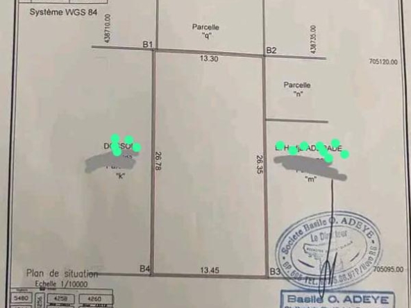 Parcelle clôturée à vendre à Cotonou Akpakpa