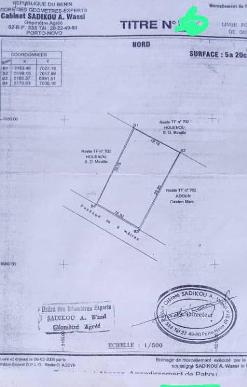 Deux parcelles à vendre à Pahoun Ahozon (2)