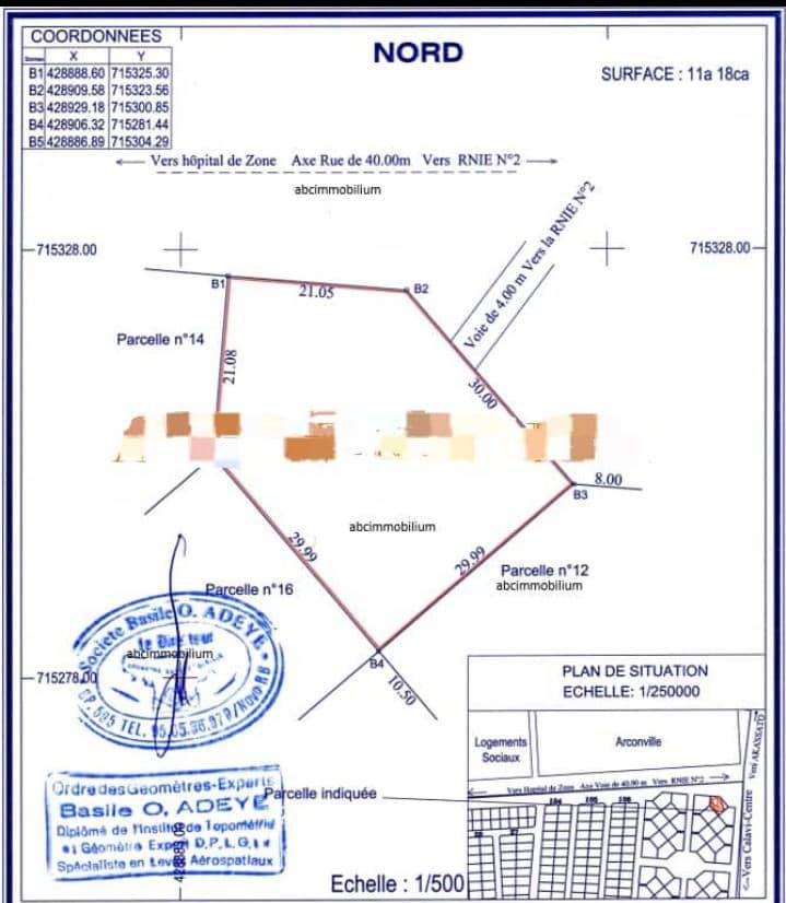 Parcelle à vendre à Abomey-Calavi Arconville (2)