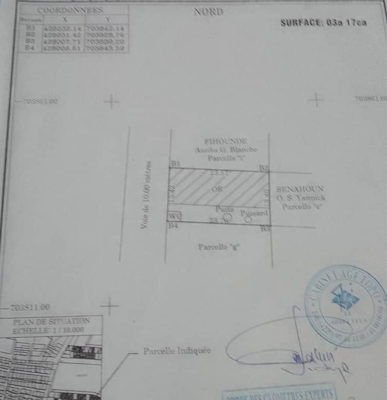 Parcelle recasée à vendre à Cotonou Agla