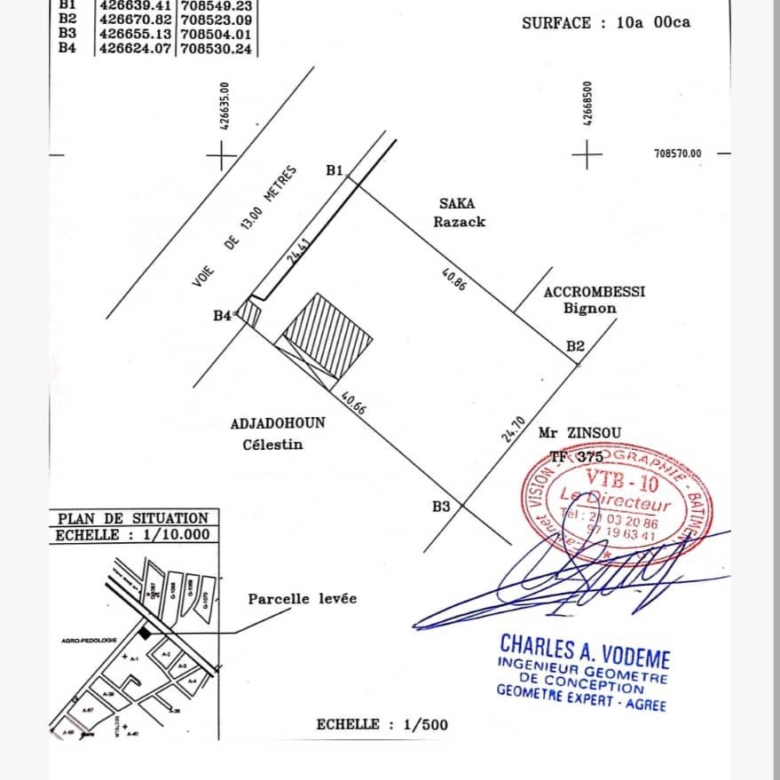 Parcelle à vendra à Abomey-Calavi IITA