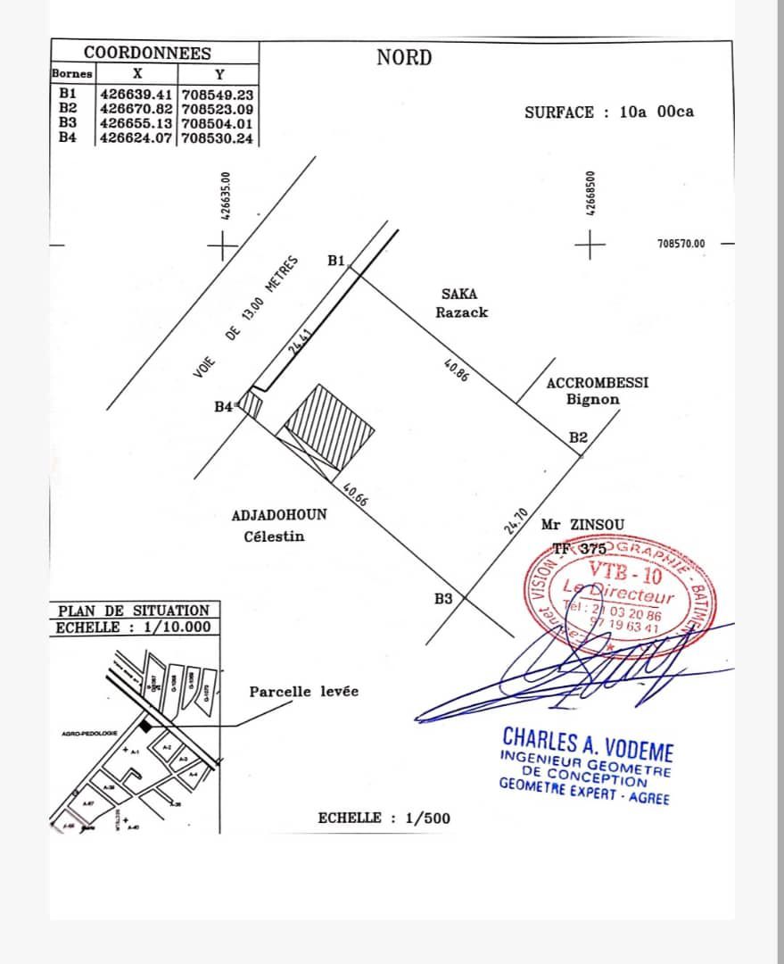 Parcelle à vendra à Abomey-Calavi IITA