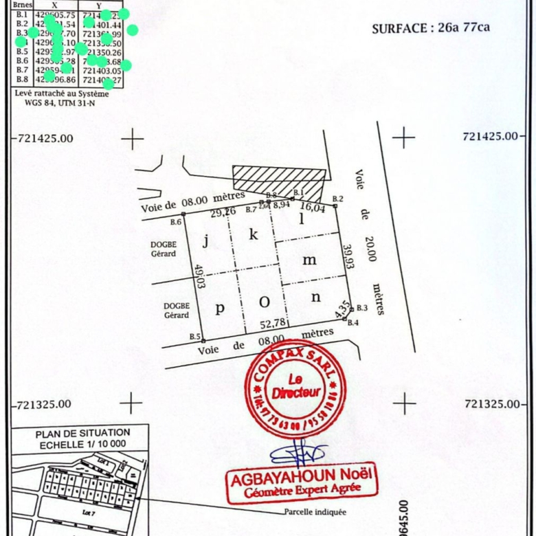 Parcelles à vendre à Abomey-Calavi Missessinto
