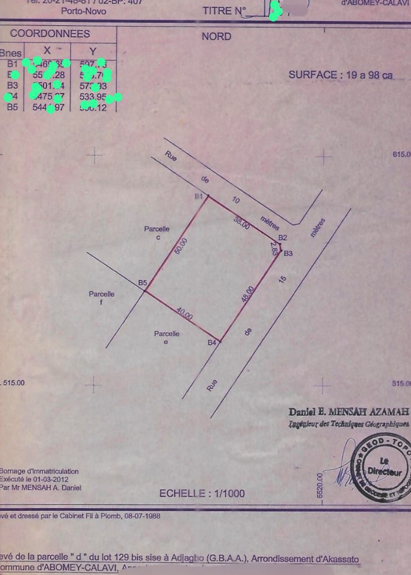 Quatre Parcelles à vendre à Abomey-Calavi Zopah
