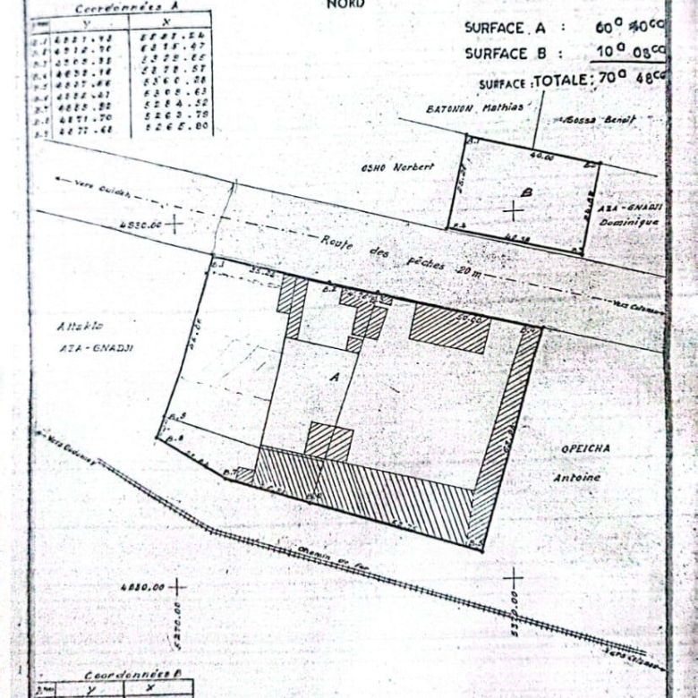 Dommaine de 7000 m2 à vendre à Cotonou Fidjrossè ADJAHA