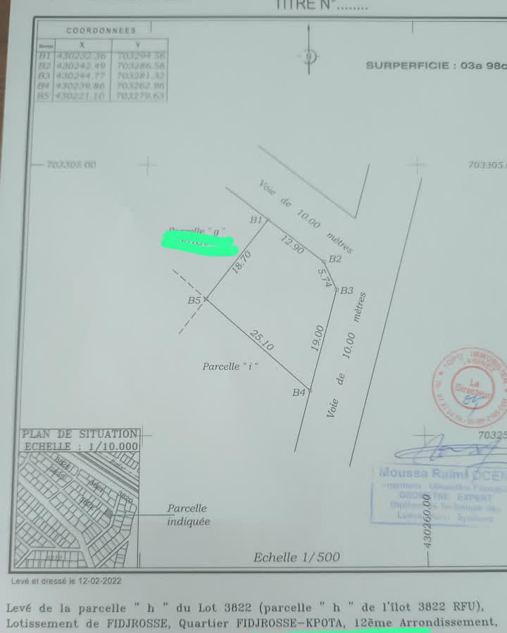 Parcelle à vendre à COTONOU FIDJROSSÈ Kpota (6)