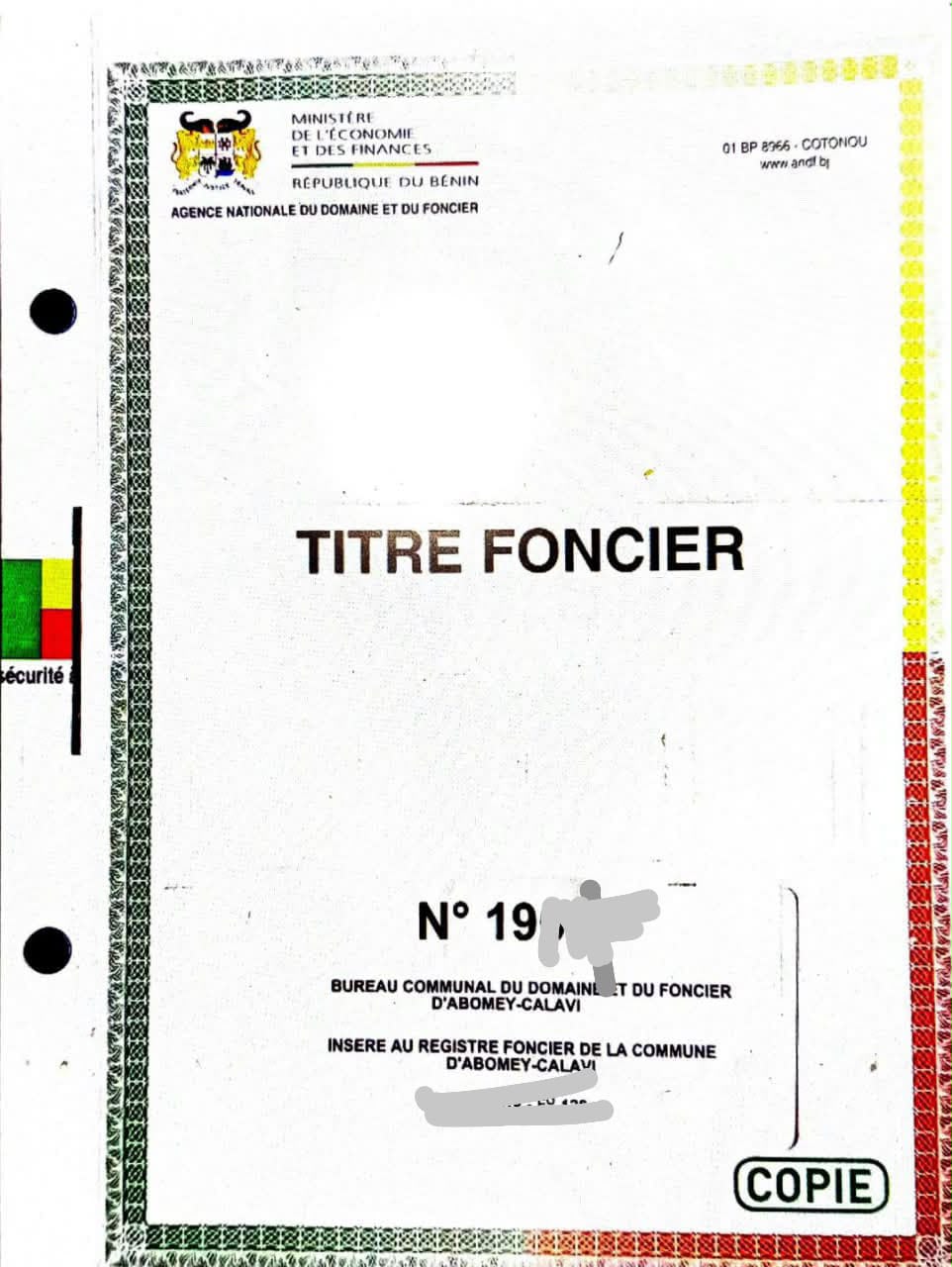 Parcelles à vendre à Abomey Calavi ZOPAH (2)